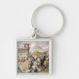 Chaveiro As raças em Longchamp em 1874