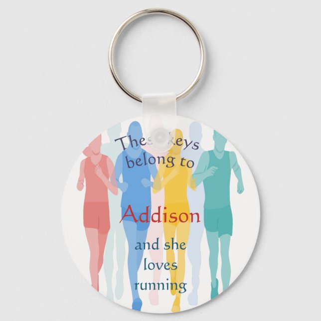 Chaveiro As teclas pertencem ao nome personalizado adoram s (Frente)
