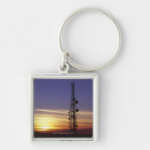 Chaveiro As telecomunicações suprem no por do sol