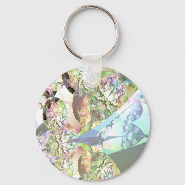 Chaveiro Asas de Anjos - Cristais Celestitos e Ametistas (Frente)