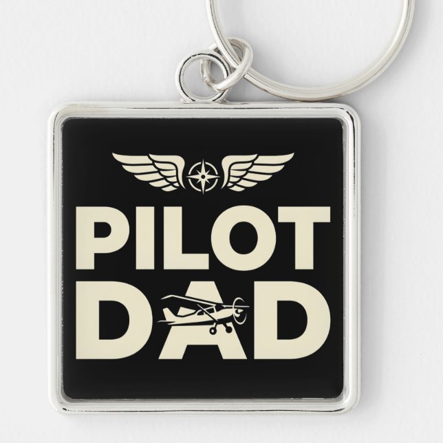 Chaveiro Asas de Pai Piloto (Frente)