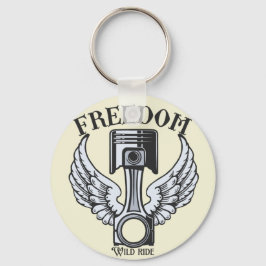 Chaveiro asas livres pistões motocicletas antigos