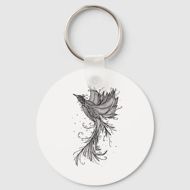 Chaveiro Ascensão Phoenix Lineart Key Chain (Frente)