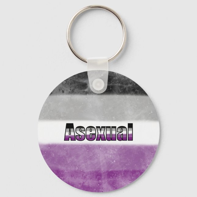 Chaveiro Asexual pride flag key ring (Frente)