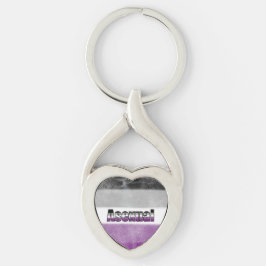 Chaveiro Asexual pride flag key ring