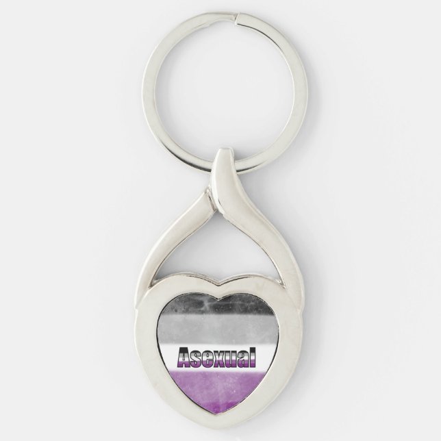 Chaveiro Asexual pride flag key ring (Frente)
