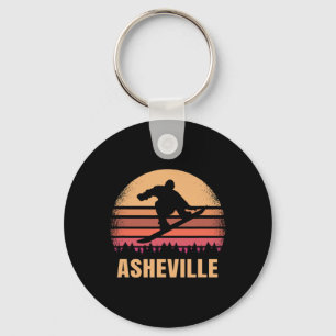 Chaveiro Asheville North Carolina Snowboard Vintage Nc 8