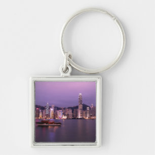 Chaveiro Ásia, China, Hong Kong, paisagem urbana e