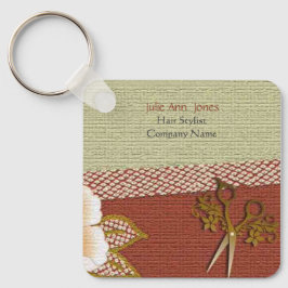Chaveiro Asian Style Hair Stylist Business Card Keychain