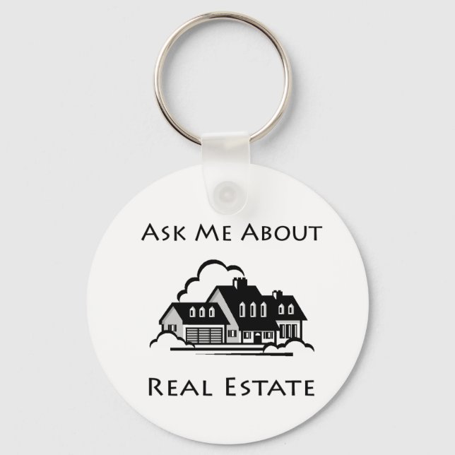 Chaveiro Ask Me About Real Estate Key Chain (Frente)