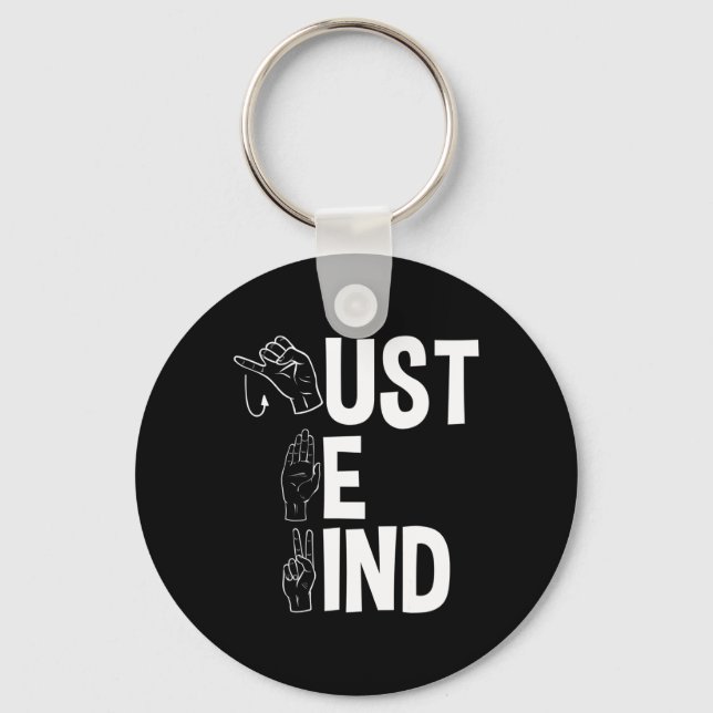 Chaveiro ASL Alphabet American Sing Language Professora ASL (Frente)