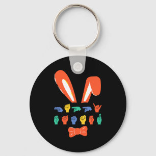 Chaveiro Asl feliz pascoa doces linguagem de sinais ovos mu