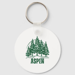 Chaveiro Aspen colorado montanhas esqui árvore de pinho ao
