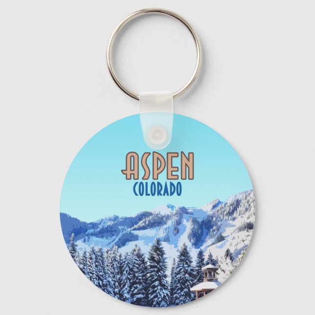 Chaveiro Aspen Colorado Ski Resort Mounts (Frente)