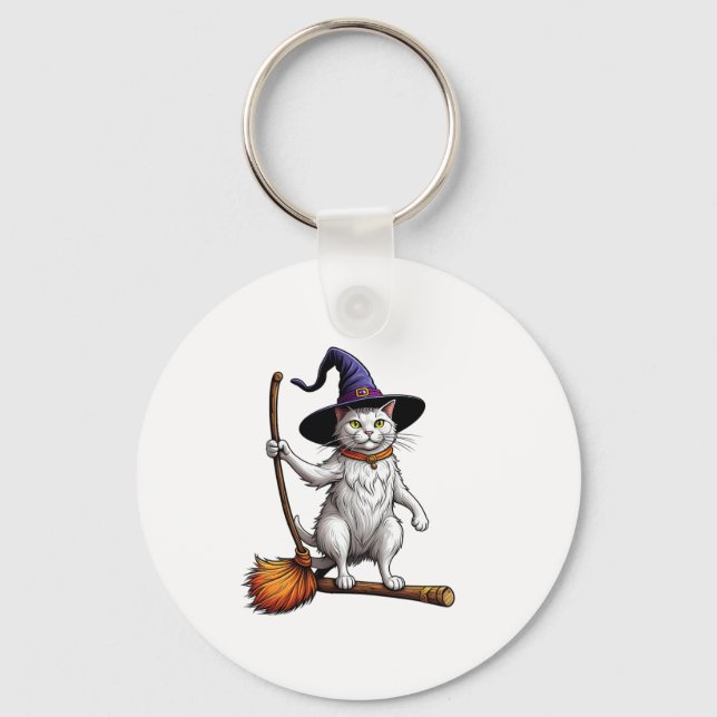 Chaveiro Assistente de Gato Halloween Bruxas Místicas Cat L (Frente)