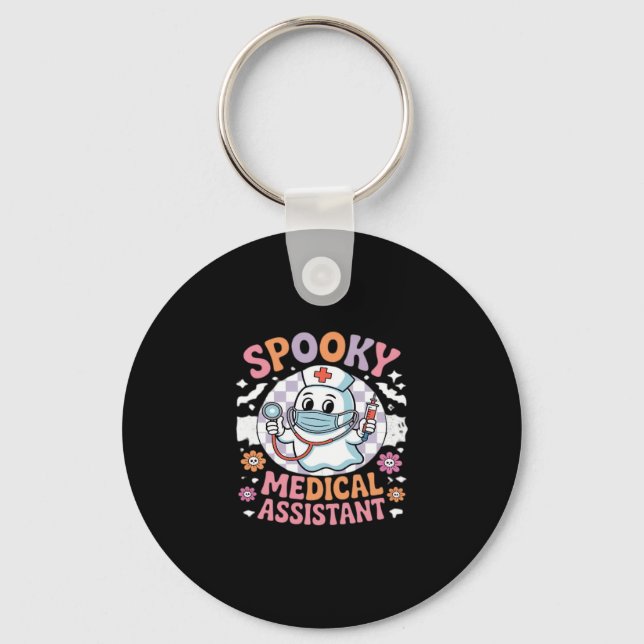 Chaveiro Assistente Médico Spooky, Cute Halloween Essencial (Frente)