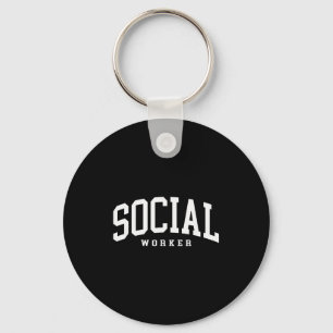 Chaveiro Assistente social engraçado retrô assistente socia