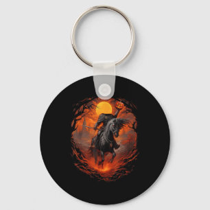 Chaveiro Assustador Abóbora-Cabeça Halloween