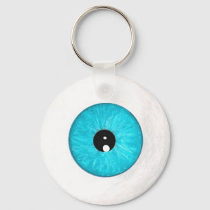 Chaveiro assustador do globo ocular de turquesa