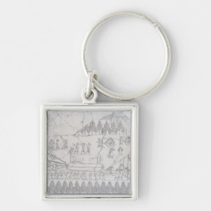 Chaveiro Assyrians que movem uma Bull voada em um pequeno