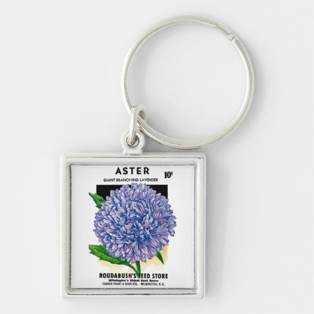 Chaveiro Aster Vintage Seed Packet (Frente)