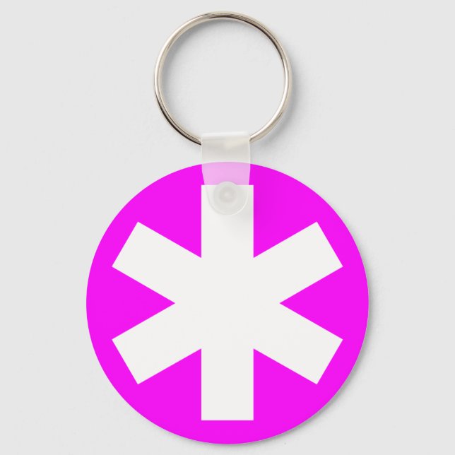 Chaveiro Asterisco - Magenta (Frente)