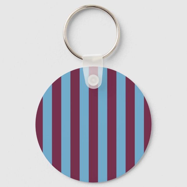 Chaveiro Aston Villa stripes clube de futebol (Frente)