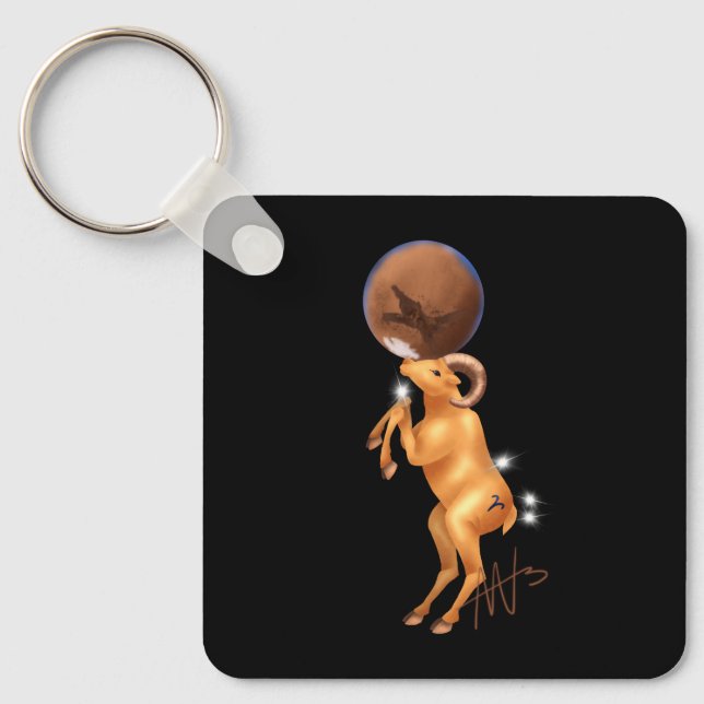 Chaveiro Astro Aries Mars Zodiac Metal (Frente)