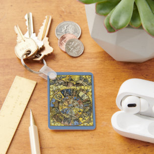 Chaveiro Astrologia do vintage, roda do zodíaco de