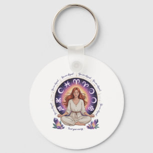 Chaveiro Astrologia Meditação Yoga Exercício Zodíaco Crista
