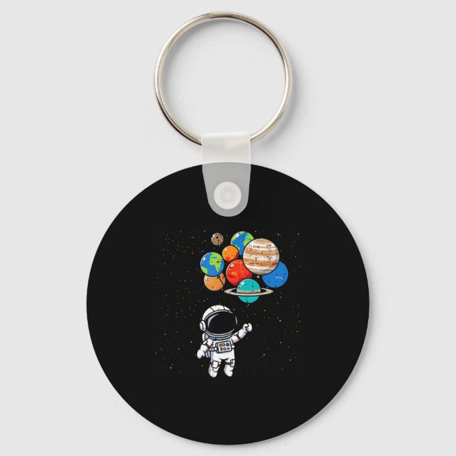 Chaveiro Astronaut Planet Balloons Cute Space Galaxy Boys G (Frente)