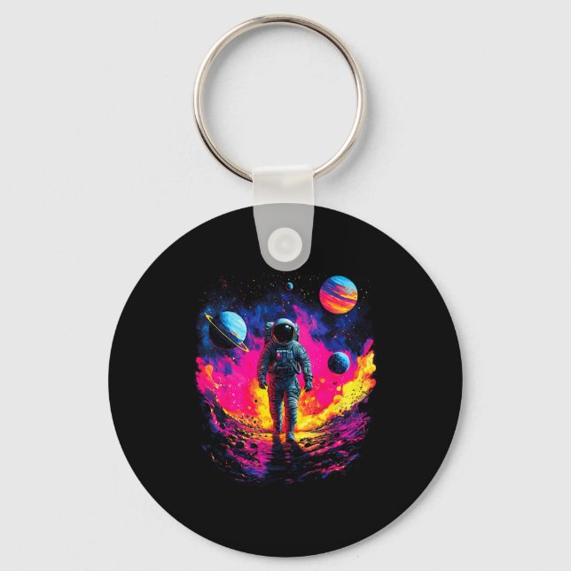 Chaveiro Astronaut Walking In Galaxy Outer Space Explorer S (Frente)