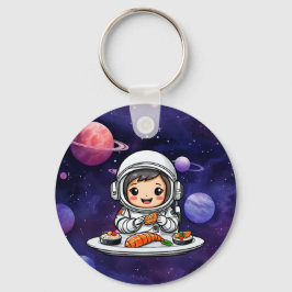 Chaveiro Astronauta comendo Sushi
