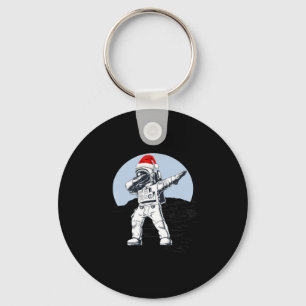 Chaveiro Astronauta Dab Sobre O Gráfico De Natal Do Espaço