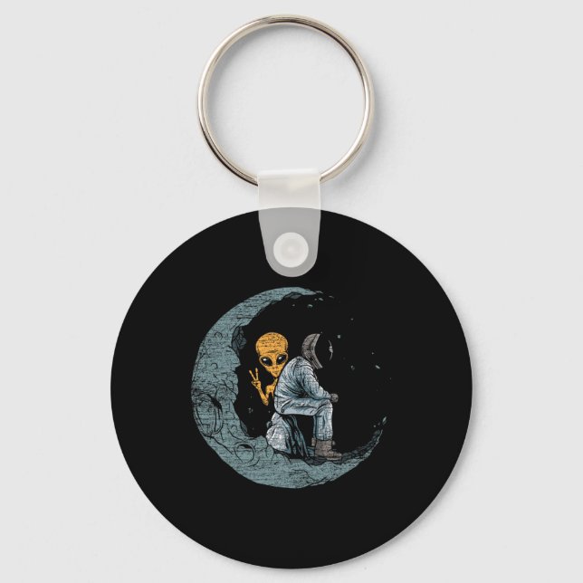 Chaveiro Astronauta do Planeta Moon Spaceship (Frente)