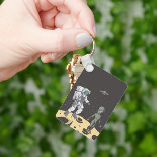 Chaveiro Astronauta e alienígena