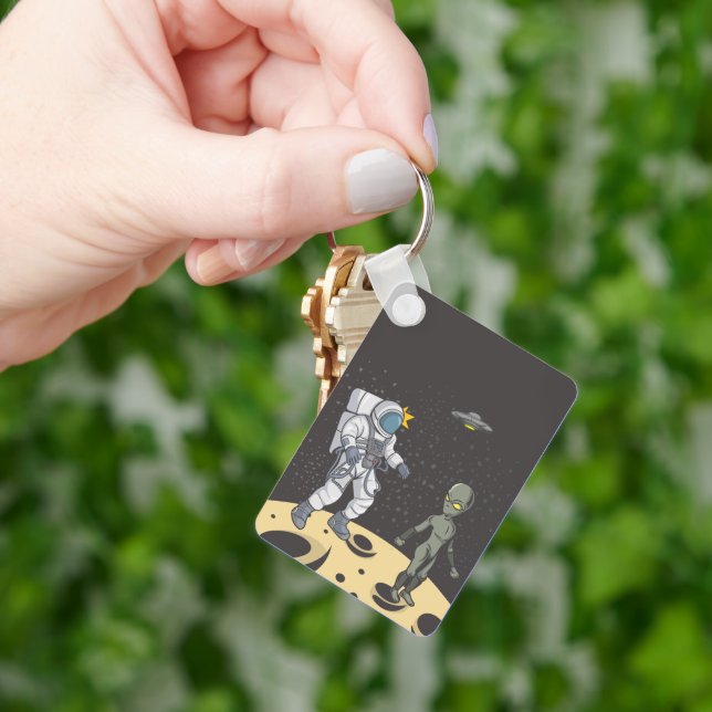Chaveiro Astronauta e alienígena (Mão)