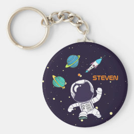 Chaveiro Astronauta Espacial Flutuante no Espaço Exterior