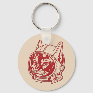Chaveiro Astronauta gato vintage    
