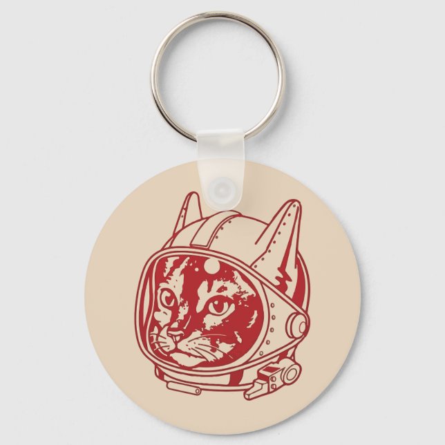 Chaveiro Astronauta gato vintage     (Frente)
