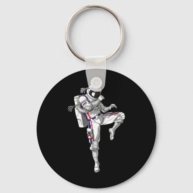 Chaveiro Astronauta Muay Tailandês Boxando Karate Kickboxin (Frente)