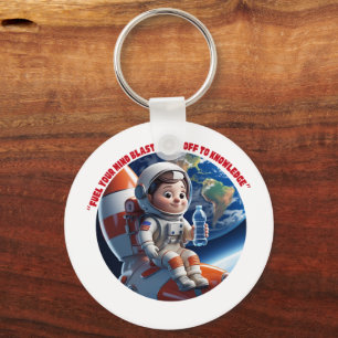 Chaveiro "Astronauta Rocket Ship Space Adventure Chaveiro"