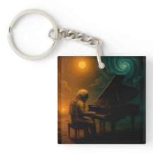 Astronauta Tocando Piano na Realidade Dividida - S