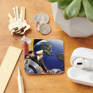 Chaveiro Astronautas da ficção científica do vintage que