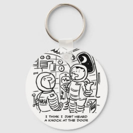Chaveiro Astronautas em um desenho animado de nave espacial
