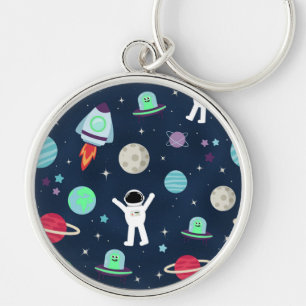 Chaveiro Astronautas Planetas Foguetes e Alienígenas
