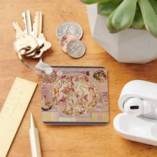 Chaveiro Astronomia venenosa, mapa celestial de Carel Allar