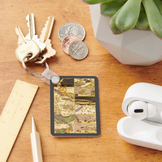 Chaveiro Astronomia Vintage, Constelações Estelares Antigas (Mesa)