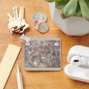 Chaveiro Astronomia Vintage, Mapa de Constelações Cristãs