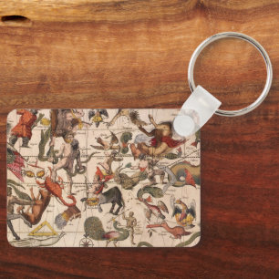 Chaveiro Astronomia Vintage, Mapa Estelar por Johannes van 